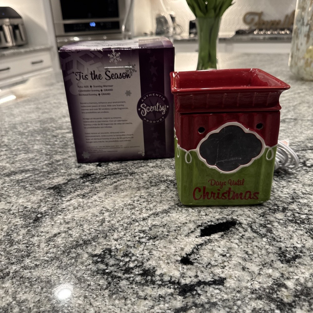 Scentsy Tis The Season Countdown Full Size Wax Warmer Red And Green